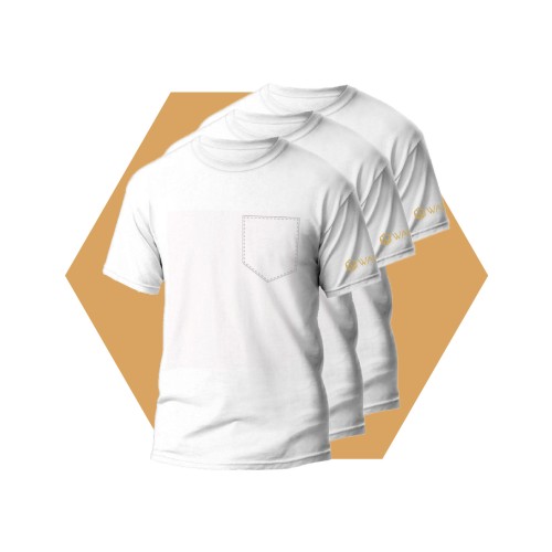 Pure White Men's T-Shirt Wantee 3-Pack Pure White Men's T-Shirt Wantee 3-Pack