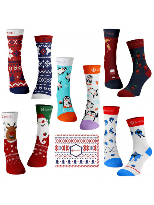 Christmas Gift Socks for Men Wantee 5-pack