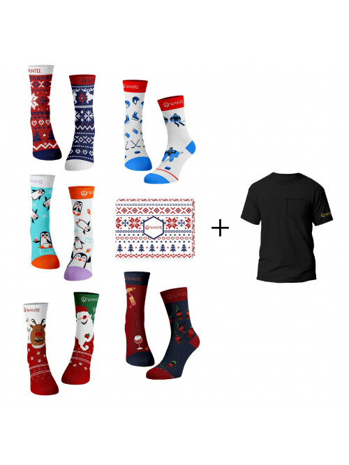 Christmas Gift Socks for Men Wantee 6-pack