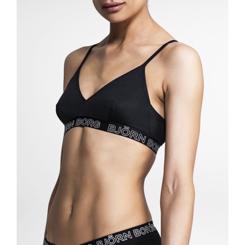Women's Bra Björn Borg Solid Triangle Black Women's Bra Björn Borg Solid Triangle Black