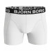Men's Boxers Björn Borg 2-Pack Solid Cotton Stretch White and Black