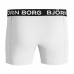 Men's Boxers Björn Borg 2-Pack Solid Cotton Stretch White and Black
