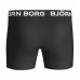 Men's Boxers Björn Borg 2-Pack Solid Cotton Stretch White and Black