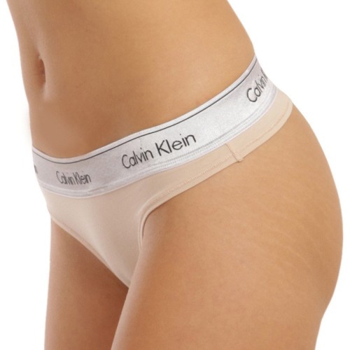 Women's Thong Calvin Klein MC Metallic-Thong Beige Women's Thong Calvin Klein MC Metallic-Thong Beige