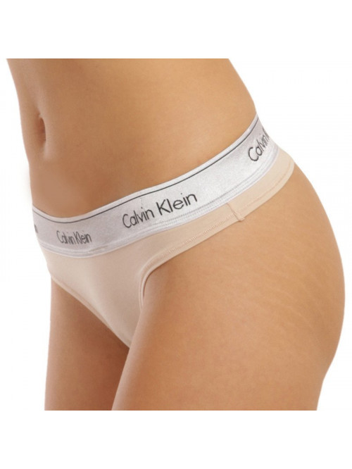 Women's Thong Calvin Klein MC Metallic-Thong Beige