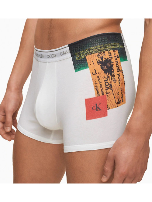  Calvin Klein Men's Boxers CK ONE Newspaper Placed Print White