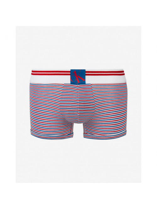 Calvin Klein Men's Boxers CK ONE Blue Logo White with Stripes