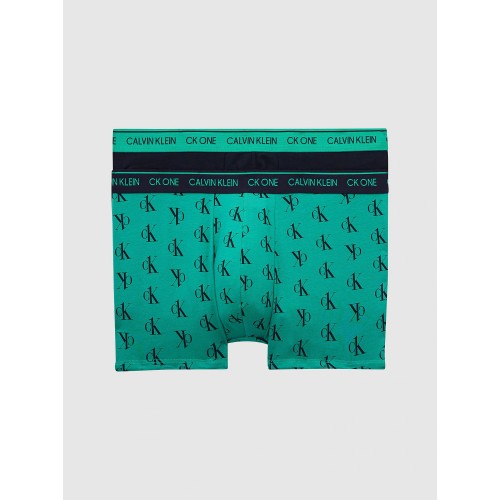 Calvin Klein Men's Boxers CK One Staggered Logo Black, Green 2-Pack Calvin Klein Men's Boxers CK One Staggered Logo Black, Green 2-Pack