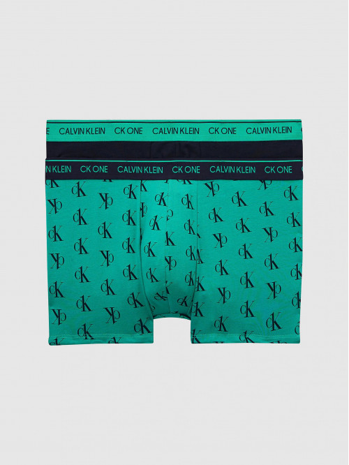 Calvin Klein Men's Boxers CK One Staggered Logo Black, Green 2-Pack