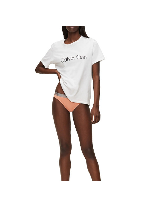 Calvin Klein Radiant Cotton Thong for Women - Salmon