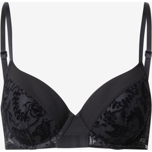 Women's Bra Calvin Klein BLACK WILDFLOWER-LL DEMI SPACER Black Women's Bra Calvin Klein BLACK WILDFLOWER-LL DEMI SPACER Black