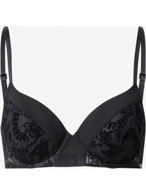 Women's Bra Calvin Klein BLACK WILDFLOWER-LL DEMI SPACER Black