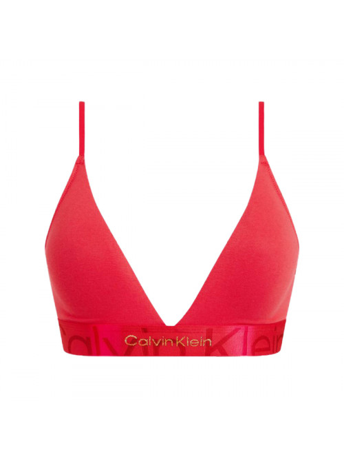 Women's Bra Calvin Klein Monolight CTN Holiday-LGHT Lined Triangle Red