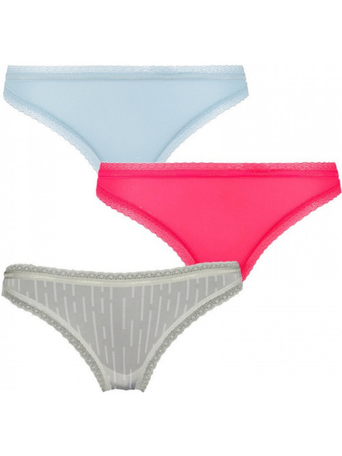 Calvin Klein Women's Bottoms Up Refresh Bikini Panties Light Blue, Light Green, Pink 3-Pack