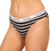 Calvin Klein Women's Carousel Bikini Panties Dark Pink, Grey, Striped 3-Pack