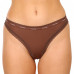 Women's Calvin Klein Bottoms Up Refresh Thongs brown, orange, burgundy with stars 3-pack