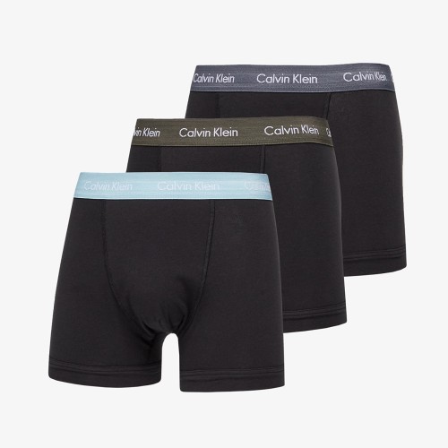 Men's Boxers Calvin Klein Cotton Stretch Trunk Black-Grey, Green, Turquoise 3-Pack Men's Boxers Calvin Klein Cotton Stretch Trunk Black-Grey, Green, Turquoise 3-Pack
