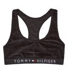 Women's Tommy Hilfiger Unlined Bralette Velour Bla...