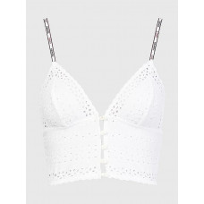 Women's Bra Tommy Hilfiger Eyelet-Triangle Bra Ivo...