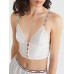 Women's Bra Tommy Hilfiger Eyelet-Triangle Bra Ivory
