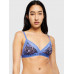 Women's Tommy Hilfiger Original Lace-Unlined Lace Triangle Print Bra Blue