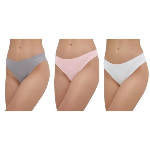 Women's Tommy Hilfiger Seamless Brazilian Bikini Panties 3-Pack – Pink, Grey, White Women's Tommy Hilfiger Seamless Brazilian Bikini Panties 3-Pack – Pink, Grey, White