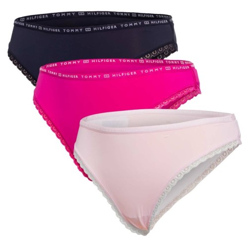 Women's Tommy Hilfiger Recycled Micro Lace Bikini Light Pink, Dark Pink, Black 3-Pack Women's Tommy Hilfiger Recycled Micro Lace Bikini Light Pink, Dark Pink, Black 3-Pack