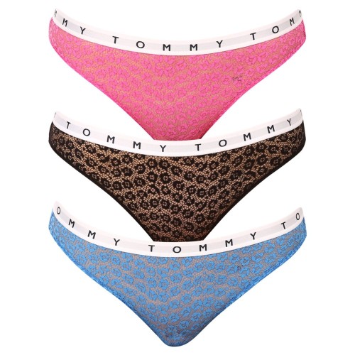 Women's Lace Panties Tommy Hilfiger Full Lace Bikini 3-Pack Multicolor - Pink, Black, Blue Women's Lace Panties Tommy Hilfiger Full Lace Bikini 3-Pack Multicolor - Pink, Black, Blue
