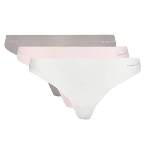Women's Seamless Thong Tommy Hilfiger 3-Pack Multicolor - Light Pink, Gray, White Women's Seamless Thong Tommy Hilfiger 3-Pack Multicolor - Light Pink, Gray, White