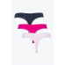 Women's Tommy Hilfiger Recycled Micro Lace Thong Light Pink, Dark Pink, Black 3-Pack