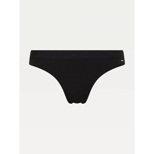 Women's Tommy Hilfiger SEACELL-Tonal Logo Waistband Thong Black Women's Tommy Hilfiger SEACELL-Tonal Logo Waistband Thong Black