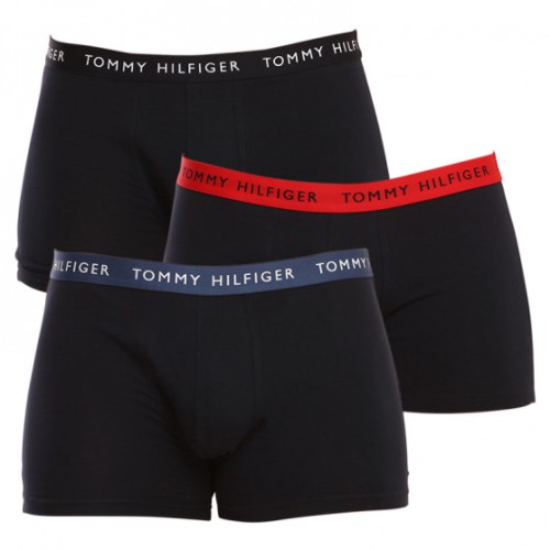 Men's boxers Tommy Hilfiger Recycled Essentials Trunk 3-pack navy blue with colorful stripes Men's boxers Tommy Hilfiger Recycled Essentials Trunk 3-pack navy blue with colorful stripes