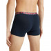Men's boxers Tommy Hilfiger Trunk Printed WB black with checkered waistband 3-pack