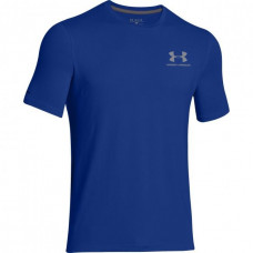  Men's Loose Under Armour Left Chest Logo Tee Blue
