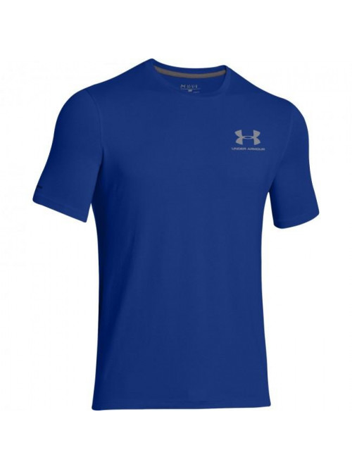  Men's Loose Under Armour Left Chest Logo Tee Blue