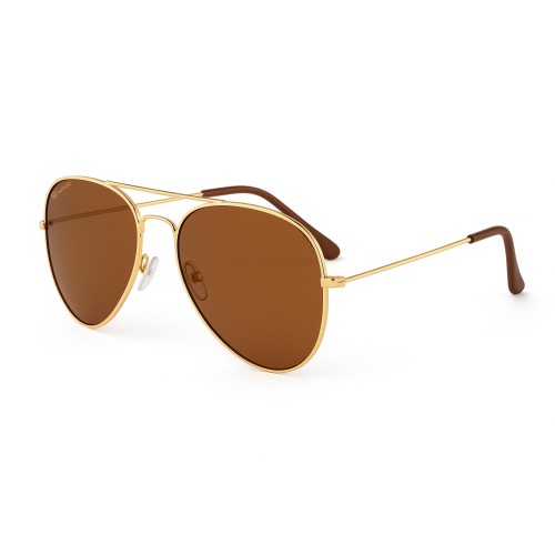 Wantee Pilot Gold Sunglasses