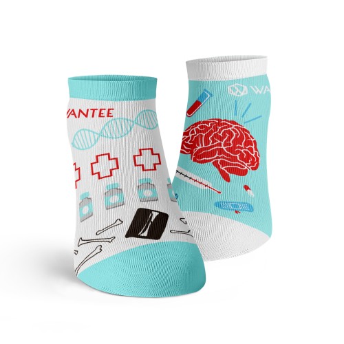 Medical Blue Ankle Socks Wantee Medical Blue Ankle Socks Wantee
