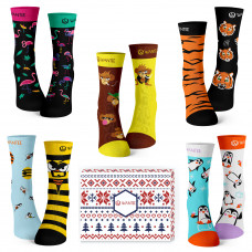 Wild Animals Socks 5-pack gift box