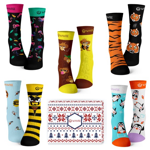 Wild Animals Socks 5-pack gift box Wild Animals Socks 5-pack gift box
