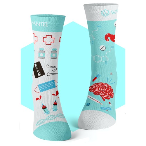 Medical Blue Socks Wantee Medical Blue Socks Wantee