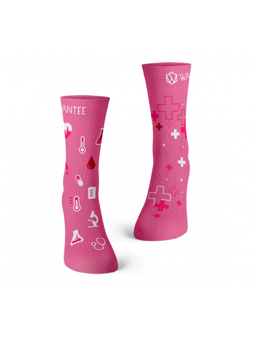 Medical Pink Socks Wantee