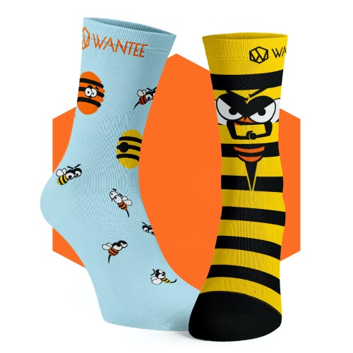 Angry Bees Socks Wantee Angry Bees Socks Wantee