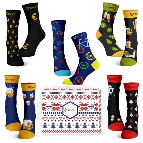 Men's Club Socks Wantee 5-pack Gift Box