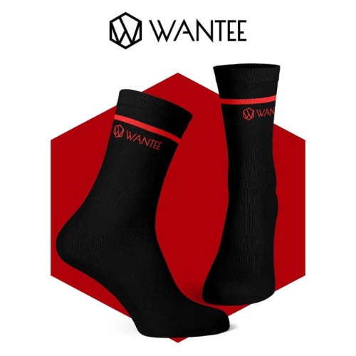Basic Black and Red Socks Wantee Basic Black and Red Socks Wantee