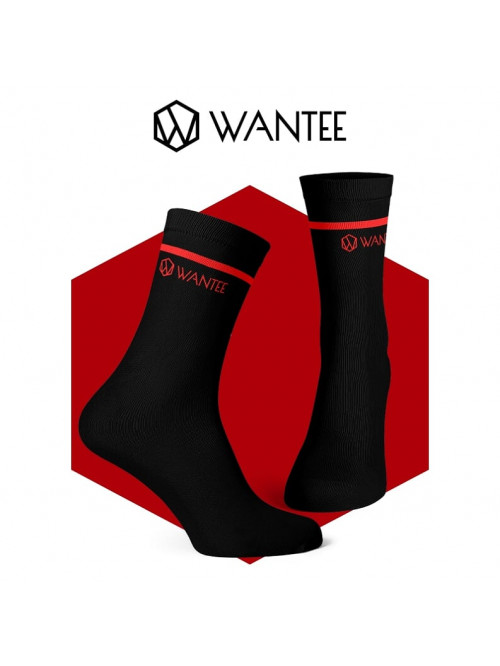 Basic Black and Red Socks Wantee