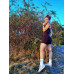 Basic White and Blue Socks Wantee
