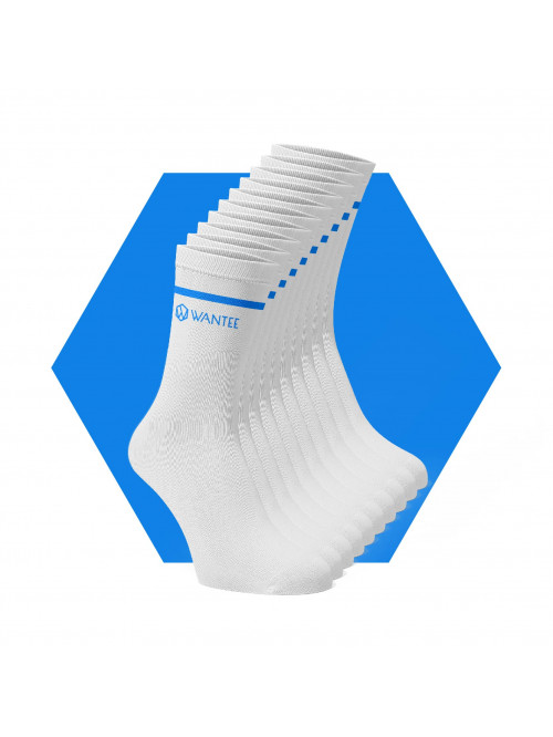 Basic Black and Blue Wantee Socks 10-pack