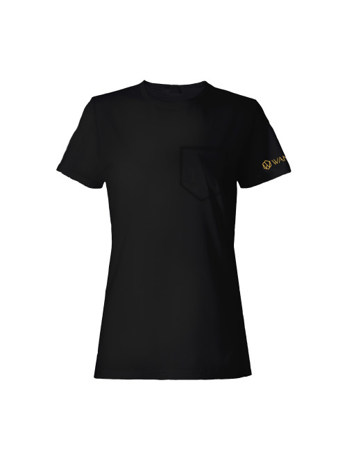 Pure Black Women's T-shirt Wantee